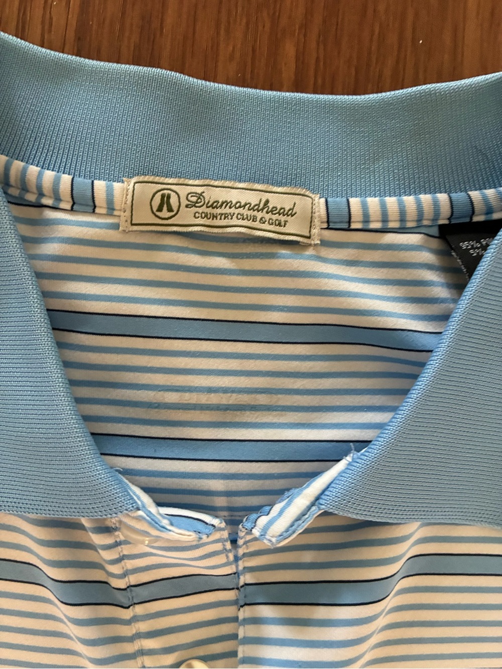 Diamond Supply Co. Sky Blue & White Striped Polo - Picture 2 of 5